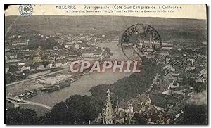 Carte Postale Ancienne Auxerre vue générale Prise de la Cathédrale