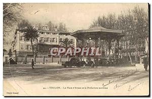 Bild des Verkufers fr Carte Postale Ancienne Toulon La Place d'Armes et la prfeture maritime zum Verkauf von CPAPHIL