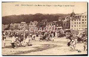 Bild des Verkufers fr Carte Postale Ancienne Trouville la reine des plage la plage a mare basse zum Verkauf von CPAPHIL