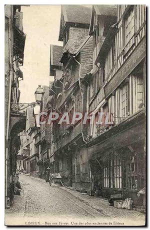 Carte Postale Ancienne Lisieux Rue aux Fevres Une des plus anciennes de Lisieux