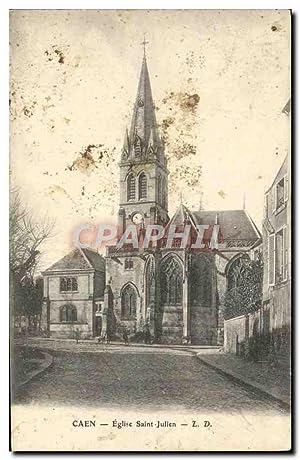 Bild des Verkufers fr Carte Postale Ancienne Caen Eglise Saint Julien zum Verkauf von CPAPHIL