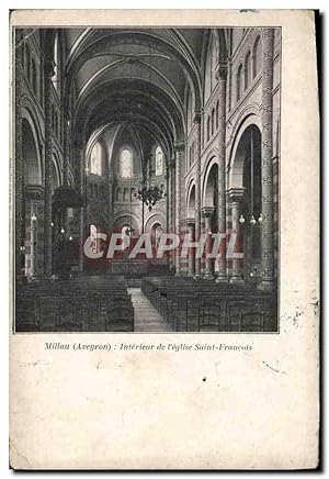 Seller image for Carte Postale Ancienne Millau Intrieur de l'glise saint francois for sale by CPAPHIL