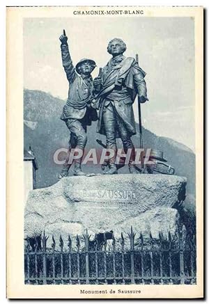Image du vendeur pour Carte Postale Ancienne Chamonix Mont Blanc Monument de Saussure Escalade mis en vente par CPAPHIL