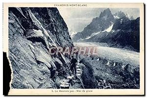 Image du vendeur pour Carte Postale Ancienne Chamonix Mont Blanc Le mauvais pas Mer de glace mis en vente par CPAPHIL