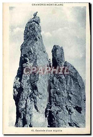 Bild des Verkufers fr Carte Postale Ancienne Chamonix Mont Blanc Escalade d'Une Aiguille zum Verkauf von CPAPHIL