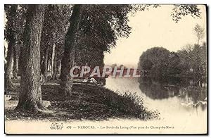 Carte Postale Ancienne Nemours Les bords Du Loing