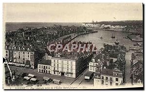 Carte Postale Ancienne Dieppe vue générale prise de l'Eglise Saint Jacques