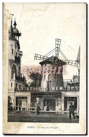 Carte Postale Ancienne Paris Le Moulin Rouge