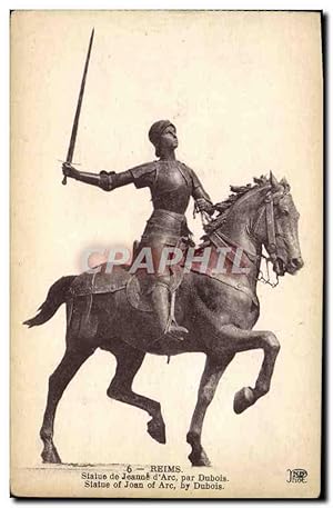 Seller image for Carte Postale Ancienne Reims Statue De Jeanne d'Arc Par Dubois for sale by CPAPHIL