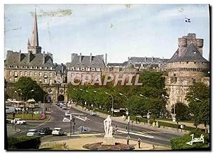 Bild des Verkufers fr Carte Postale Moderne Coulers De Bretagne Cote D'Emeraude St Malo Cite Corsaire Le Donjon Et La Porte St Vincent zum Verkauf von CPAPHIL