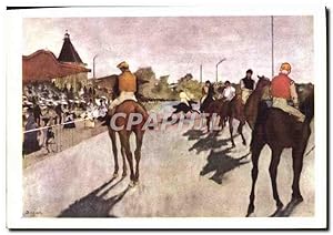 Bild des Verkufers fr Carte Postale Moderne Degas Aux courses devant les tribunes Hippisme Cheval zum Verkauf von CPAPHIL