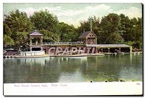 Carte Postale Ancienne Boat House Central Park New York
