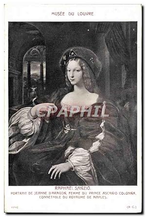 Immagine del venditore per Carte Postale Ancienne Musee Du Louvre Raphael Sanzio Portrait de Jeanne d'Aragon Royaume de Naples venduto da CPAPHIL