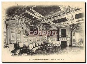 Bild des Verkufers fr Carte Postale Ancienne Palais De Fontainebleau Salon De Louis XIII zum Verkauf von CPAPHIL