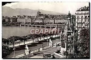 Carte Postale Moderne Geneve Monument Brunswick Et vue Sur La Ville