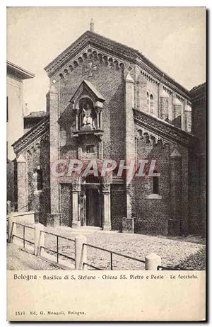 Carte Postale Ancienne Bologna Basilica di S Stefano Chiesa Pietro la facciata