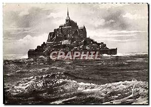 Carte Postale Moderne Mont Saint Michel Le Mont Par Marée D'Equinoxe