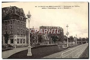 Seller image for Carte Postale Ancienne La Baule Sur Mer Esplanade Du Casino entre l'Hermitage et le Majestic for sale by CPAPHIL