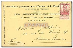 Image du vendeur pour Entier Diefenthal Fournitures gnrale pour l'optique et la Photographie Avenue du Midi Bruxelles Optique mis en vente par CPAPHIL