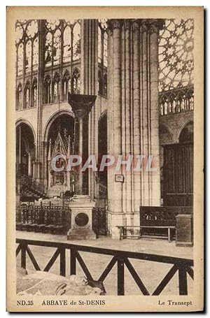 Carte Postale Ancienne Abbaye St Denis Le Transept