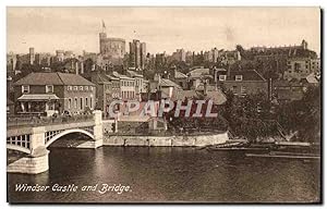 Carte Postale Ancienne Windsor Castle and Bridge