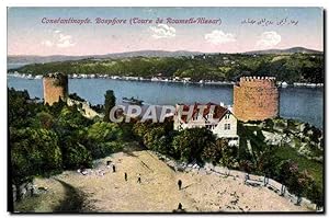 Carte Postale Ancienne Constantinople Bosphore Tours de Roumeli Hissar Turquie