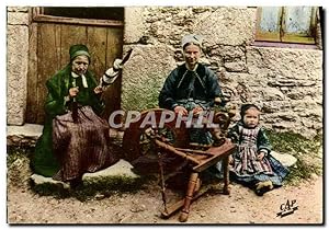 Carte Postale Moderne Scenes Et Types Bretons Fîleuses Du Faouet Folklore