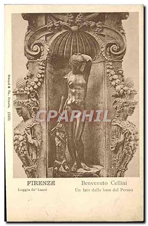 Image du vendeur pour Carte Postale Ancienne Firenze Benvenuto Cellini Loggia De Lanzi mis en vente par CPAPHIL