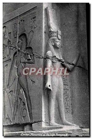 Bild des Verkufers fr Carte Postale Ancienne Louxor Monument of the Wife Ramses III Egypte zum Verkauf von CPAPHIL