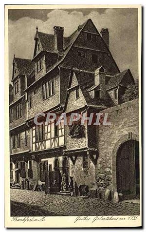 Bild des Verkufers fr Carte Postale Ancienne Frankfurt a m Goethes Geburthaus zum Verkauf von CPAPHIL