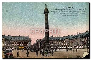 Seller image for Carte Postale Ancienne Paris La Place Et La Colonne Vendome for sale by CPAPHIL