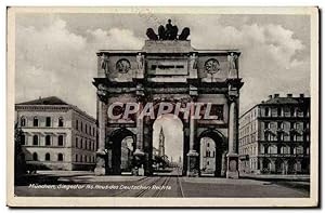 Bild des Verkufers fr Carte Postale Ancienne Munchen Siegestor Haus Des Deutschen Rechts zum Verkauf von CPAPHIL