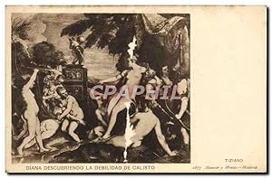 Seller image for Carte Postale Ancienne Diana Descubriendo La Debilidad De Calisto Tiziano for sale by CPAPHIL