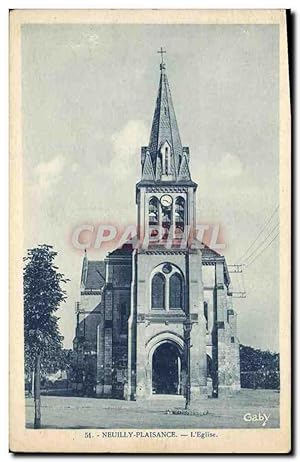 Carte Postale Ancienne Neuilly Plaisance L'Eglise