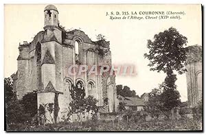 Carte Postale Ancienne La Couronne Ruines De L'Abbaye Chevet