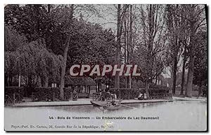 Carte Postale Ancienne Bois De Vincennes Un Embarcadere Du Lac Daumesnil