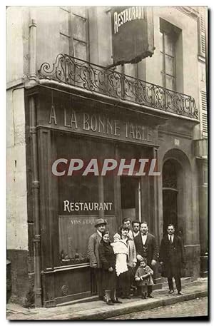 CARTE PHOTO Paris Restaurant a la bonne Table