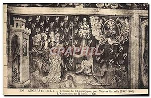 Bild des Verkufers fr Carte Postale Ancienne Angers Tenture De l'Apocalypse Par Nicolas Bataille l'adoration de la bete zum Verkauf von CPAPHIL