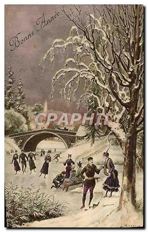 Bild des Verkufers fr Carte Postale Ancienne Fantaisie Femmes Patin a glace zum Verkauf von CPAPHIL