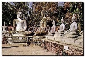 Seller image for Carte Postale Moderne Thailande Buddha statues Yai Chai Mongkoi Ayudhya for sale by CPAPHIL