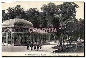 Carte Postale Ancienne Martigny Les Bains Le Pavillon des Sources et le Parc