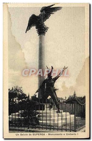Carte Postale Ancienne Un Saluto Da Superga Monumento A Umberto I