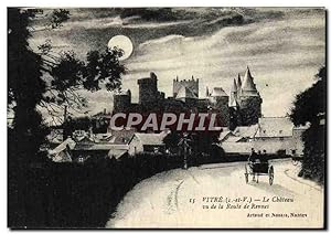 Bild des Verkufers fr Carte Postale Ancienne Vitre Le Chteau vue De La Route De Rennes zum Verkauf von CPAPHIL