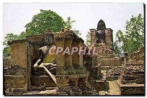 Bild des Verkufers fr Carte Postale Moderne Thailande A buddha statue Wat Mahathat Sukhotai Province zum Verkauf von CPAPHIL