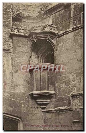 Carte Postale Ancienne Open Air Pulpil Magdalen College Oxford