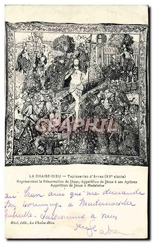 Carte Postale Ancienne La Chaise Dieu Tapisseries d'Arras Resurrection de Jesus