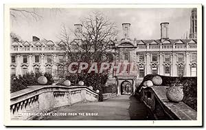 Carte Postale Ancienne Cambridge Clare College From The Bridge