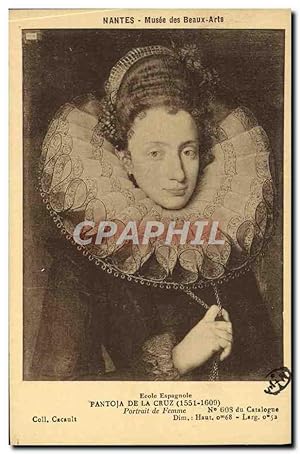 Image du vendeur pour Carte Postale Ancienne Nantes Musee Des Beaux Arts Pantoja de la Cruz Portrait de femme mis en vente par CPAPHIL
