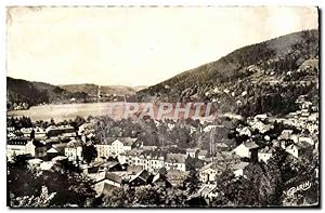 Carte Postale Ancienne Gerardmer Le Lac et un Coin de la Ville vu de la roche du bain