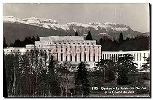 Bild des Verkufers fr Carte Postale Moderne Geneve Le Palais Des Nations Et La Chaine Du Jura zum Verkauf von CPAPHIL